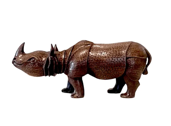 Rhino Reverie Wooden Sculpture