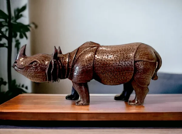 Rhino Reverie Wooden Sculpture 4